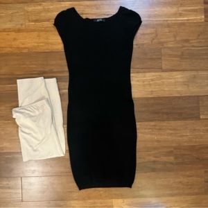 Guess black short sleeved knit dress S